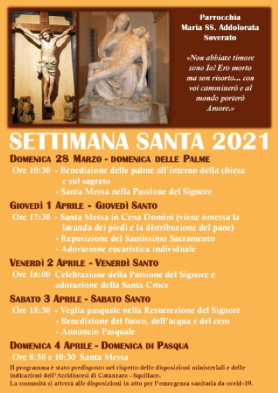 Funzioni settimana santa 2021